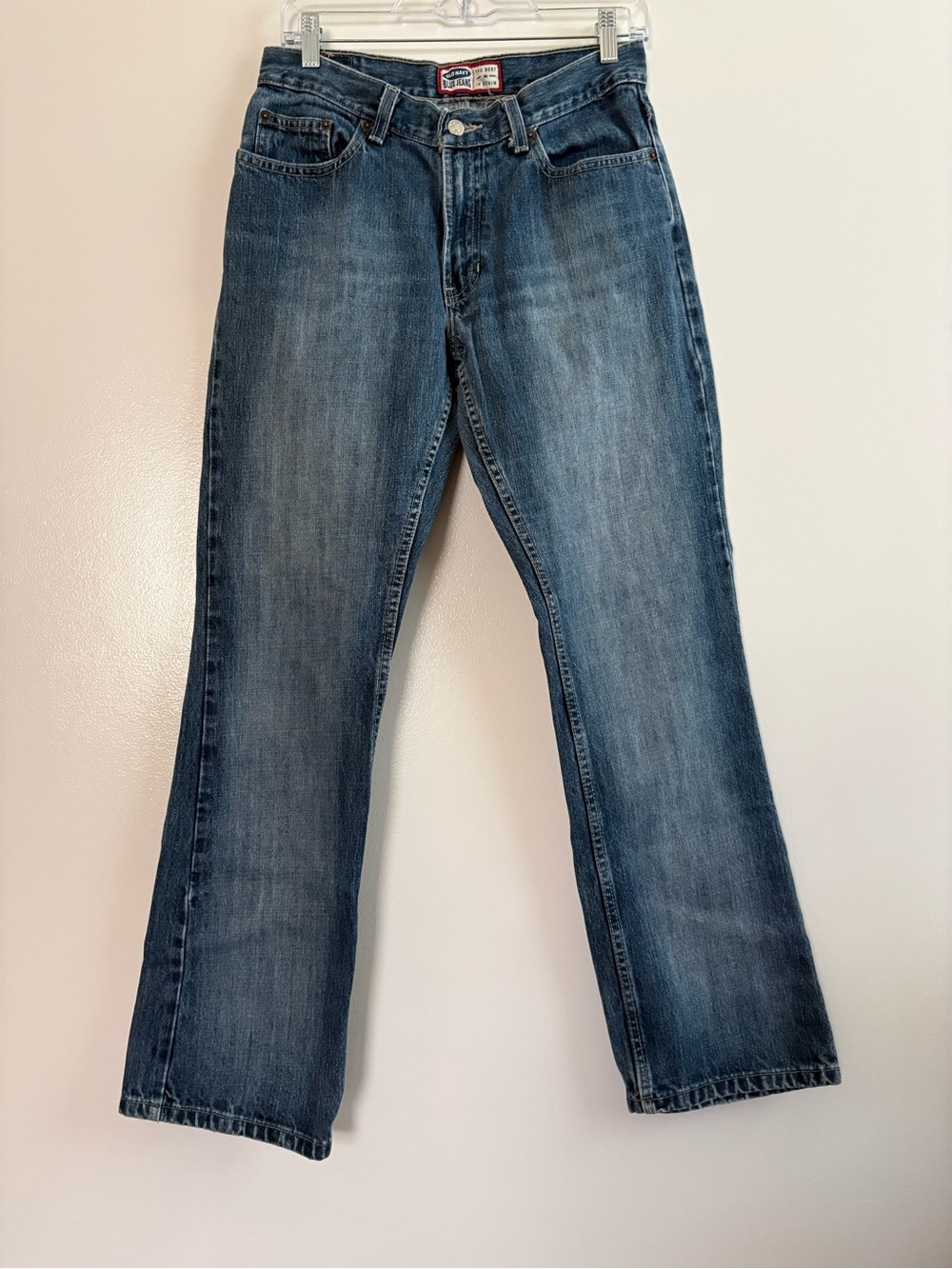 Old Navy Vintage Style “The Best Blue Jeans in Denim” Straight Leg Wash Size 8